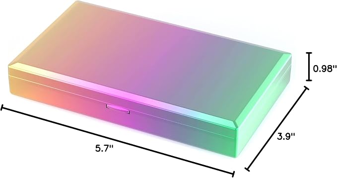 WEIGHTMAN Shiny Digital Gram Scale 200g x 0.01g, Chrome Rainbow Mini Scale | Food Scale for Ounces and Grams, Iridescent Pocket Scale, Jewelry Scale for Gold Coins, Gems, Powder, Backlit LCD, 6 Units
