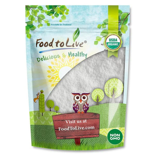 Food to Live Organic Powdered Cane Sugar, 8 Ounces – Raw Natural Sweetener. Great for Baking, Cooking and Beverages. Non-GMO, Vegan, Bulk