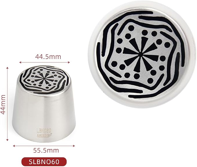 1 Piece Stainless Steel Extra Large Compact Flower Icing Tips,Pastry Frosting Russian Piping Nozzles for Marshmallow Bouquet,Cake Decorating Dessert Piping Tips,Flower Frosting Nozzles for Decorating