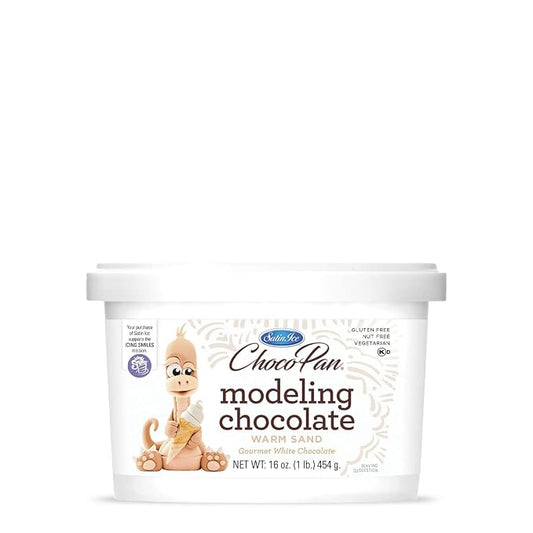 Satin Ice ChocoPan Warm Sand Modeling Chocolate (1 Pound) For Cake Decorating