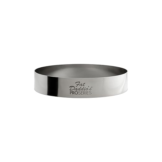 Fat Daddio's Stainless Steel Round Cake & Pastry Ring, 3.5 x 0.75 Inch