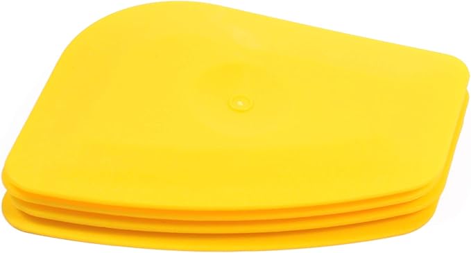 Small Handy Plastic Scraper Hard Sharp Card Round Edge for Home Universal Cleaning Squeegee, Decal Sticker Remover, Pack of 4