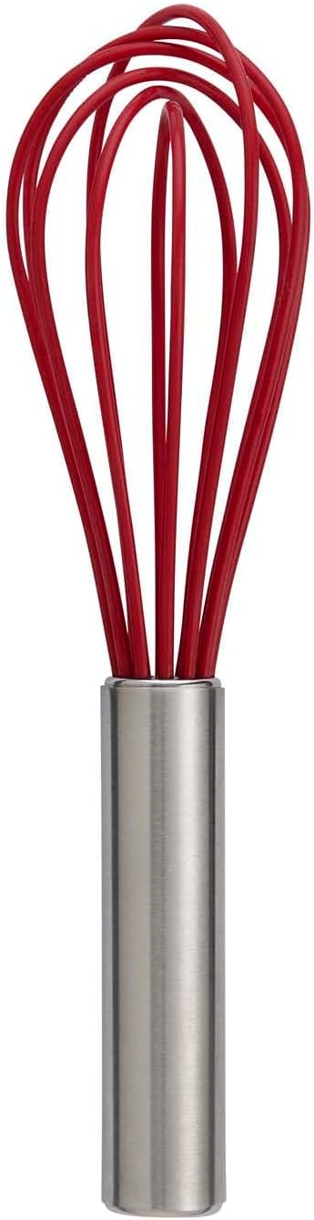 Mrs. Anderson’s Baking Non-Stick Wire Whisk, Silicone-Coated Stainless Steel, 7-inches