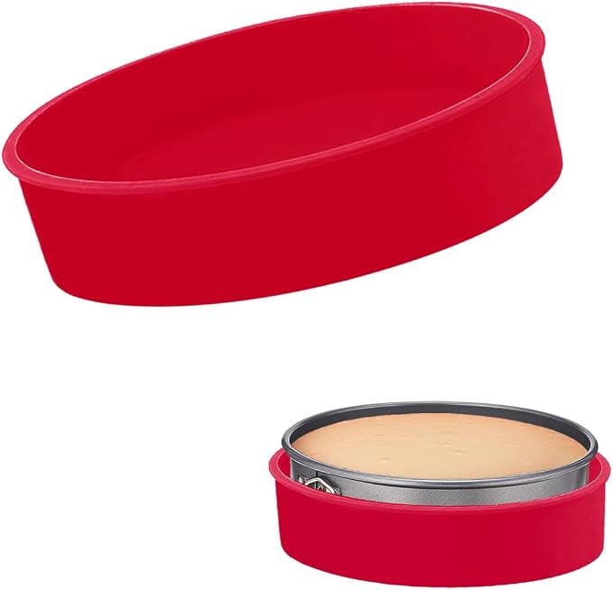 Silicone Springform Cheesecake Pan Protector for 9'',9.5'' Round Springform Pan, Cheesecake Water Bath Protector, Baking Accessories Preventing Water from Entering, 10 inch