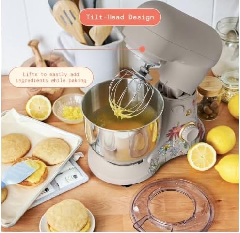 3.5 Qt Stand Mixer, with Flat Beater, Dough Hook, Whisk (Wildflower Porcini)