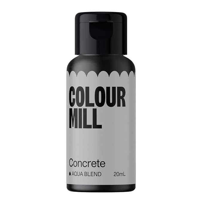 Colour Mill Aqua Blend Water-Based Food Coloring, 20 Milliliters Concrete