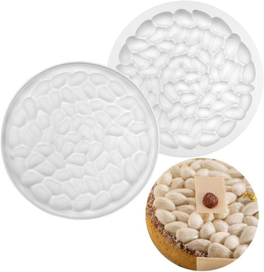 mostsom Silicone Molds Almond Chocolate Mold Candy Molds for Baking Sweet Treats,Cake Handmade Soap Candles for Christmas Party, Home Baking (Almonds F1_8x8x0.8 inch)