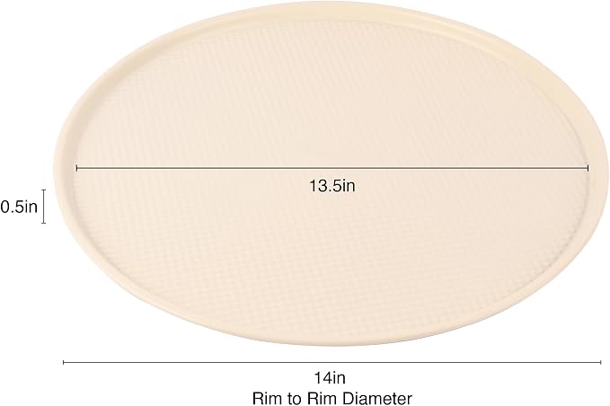 David Burke 14" Pizza Pan – Made from Carbon Steel with AirFlow Baking Technology, Oven Safe, PFTE & PFOA Free, Durable & Easy to Clean – Cream