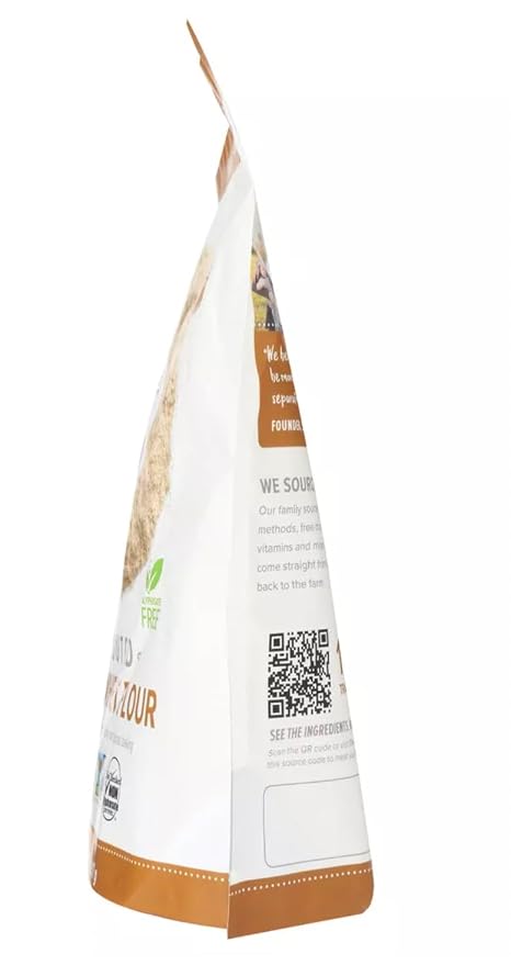 One Degree Organic Foods Sprouted Whole Wheat Flour 5lb – Organic, Non-GMO, Vegan, Plant-Based Baking Flour – Ideal for Bread, Muffins & More + LuxProdX Sticker