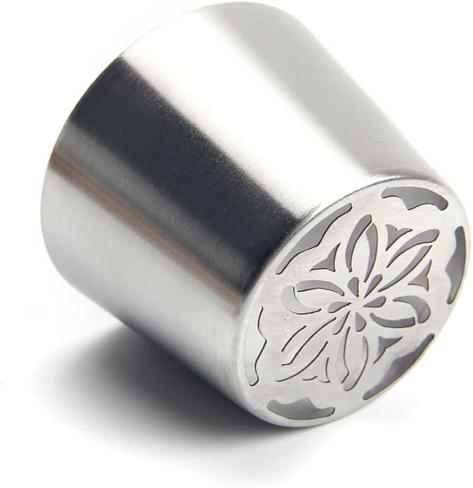 Extra Large Russian Piping Tips - Stainless Steel Flower Nozzles Set for Cake Decorating, Rose & Floral Icing Tips for Cupcakes, Cookies Professional Baking Tools (XXL, Style 50)