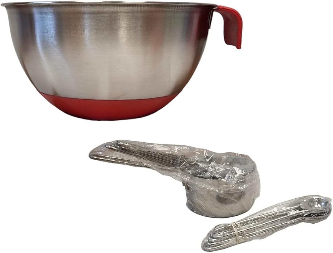 thinkkitchen Stainless Steel Bowl with Measuring Tools, 9 Piece Set