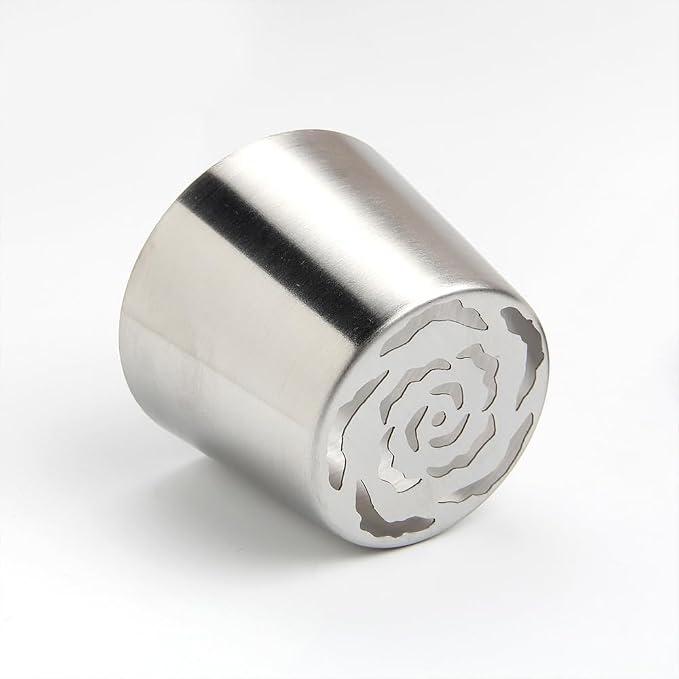 Extra Large Russian Piping Tips - Stainless Steel Flower Nozzles Set for Cake Decorating, Rose & Floral Icing Tips for Cupcakes, Cookies Professional Baking Tools (XXL, Style 55)