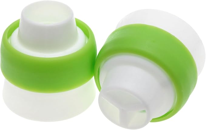 -Baking Russian Decorating Tip Special Tool Single-Hole Three-Hole Converter Head (Green）-4PCS, 4.5x2cm, DF-*FG256H41