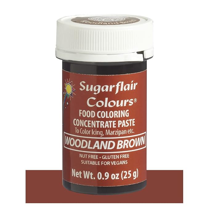 Sugarflair Food Coloring Concentrate Paste, 25 Grams Woodland Brown