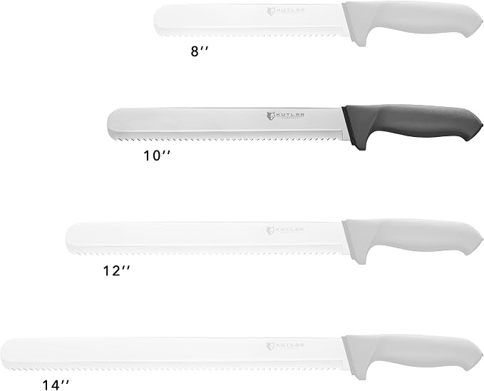 KUTLER Professional 10-Inch Bread Knife and Cake Slicer with Serrated Edge - Ultra-Sharp Stainless Steel Cutlery