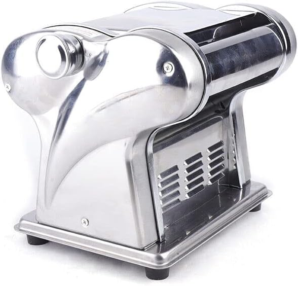 Xuthusman 135W Commercial Electric Dough Roller Sheeter Noodle Pasta Maker Machine Press Noodles Producing Stainless 4mm 110V W/2Blades 6-speed Adjustable
