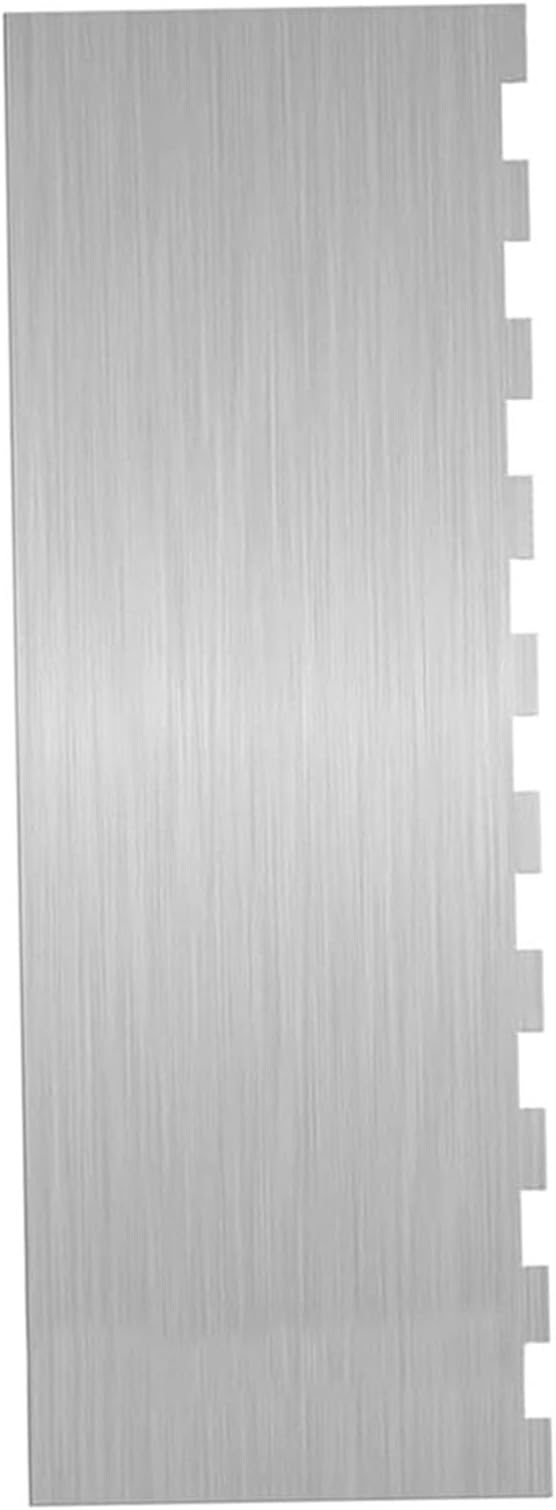 8.7 Inch Stainless Steel Cake Scraper, Sided Patterned Edge Stripe Edge Smoother Scraper Cake Decorating for Mousse Butter Cream (Style 1)