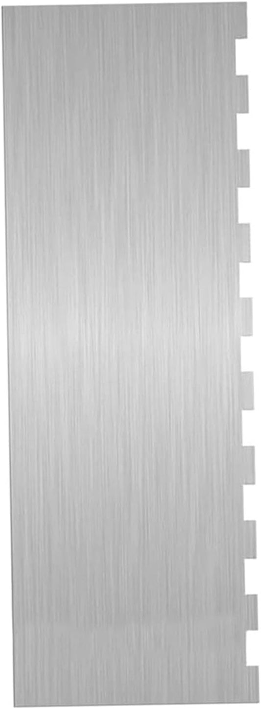 8.7 Inch Stainless Steel Cake Scraper, Sided Patterned Edge Stripe Edge Smoother Scraper Cake Decorating for Mousse Butter Cream (Style 1)