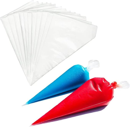 Tipless Piping Bags Disposable,100Pcs 12Inch Pastry Bags for Royal Icing and Frosting and Cake Decorating,Thick,Non-slip for all Size Tips and Couplers,Cakance
