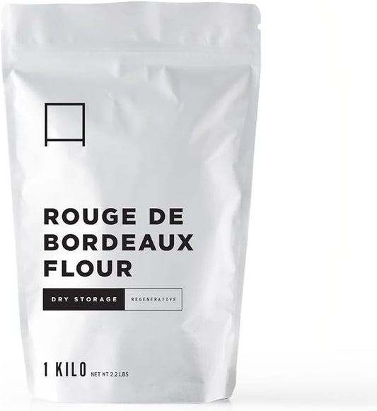 Rouge de Bordeaux Bread Flour 1 Kg 2.2 lb – Stone Milled Heirloom Wheat Flour for Baguette, Sourdough, Cookies & Artisan Bread Baking with Earthy Flavor & Strong Dough Performance