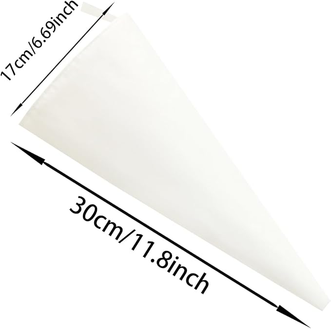 12-Inch Reusable Pastry Piping Bags 4-Pack for Cake Decorating Cotton Cloth
