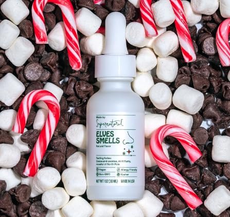 Supernatural Elves Smells Flavor Drops - Vegan, Non-GMO Natural Flavoring, Unsweetened, Zero Calorie. Minty Marshmallow Taste for For Food Crafts, Desserts, Candy, Cocoa, Water, Kids Smoothies, and More. 30ml 1oz