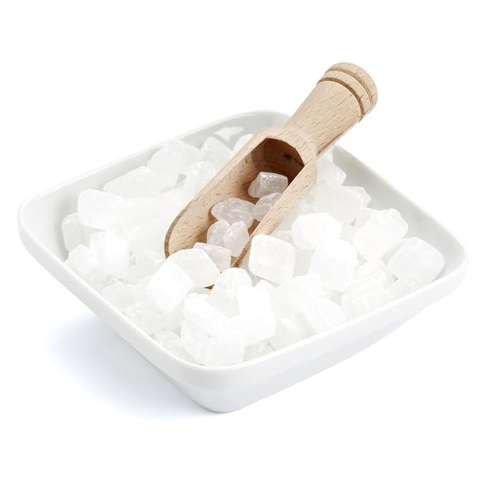 Pure and Natural Large White Rock Sugar Crystals for Tea and Coffee, Pure and Natural, 1-Pound Bag
