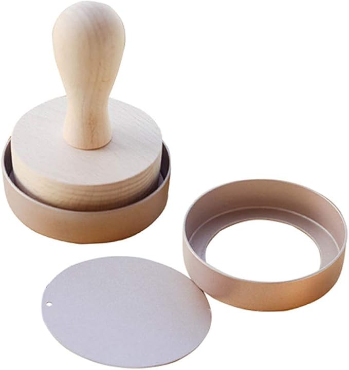 lasenersm 1 Set Egg Tart Tool Tart Press Tool Wooden Tart Tamper Wooden Pastry Pusher Wooden Pastry Egg Tart Pusher Mini Pie Dessert Metal Pan Mold Dough Pastry Wooden Tamper Pusher