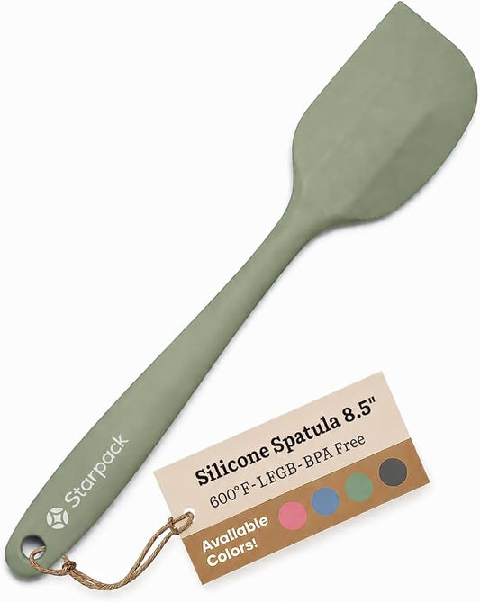 Starpack 'Scrape & Stir' Silicone Spatula (8.5 Inches) - Heat Resistant Spatula Set 600°F - Food Grade Kitchen Spatulas - Nonstick Baking and Cooking Spatula - LFGB Grade Rubber Spatula Set