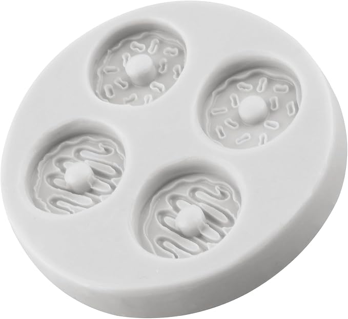 Doughnut Polymer Clay Mold Donut Silicone Molds for DIY Crafts Epoxy Resin Casting Air Dry Polymer Clay Plaster Jewelry Making