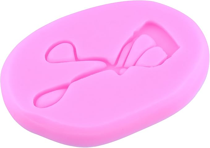 ZiXiang Makeup Theme Silicone Molds Lipstick Perfume High Heel Fondant Molds Nail Polish Eyelash Curler Eye Shadow Chocolate Mold for Cake Decorating Cupcake Topper Candy Resin Gum Paste Set Of 4