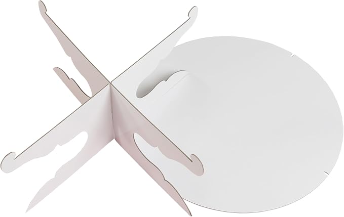 2pcs 12 inch One Tier Cardboard Cake Stands for Party, White Cupcake Stands for Birthday Wedding DIY Dessert Decoration