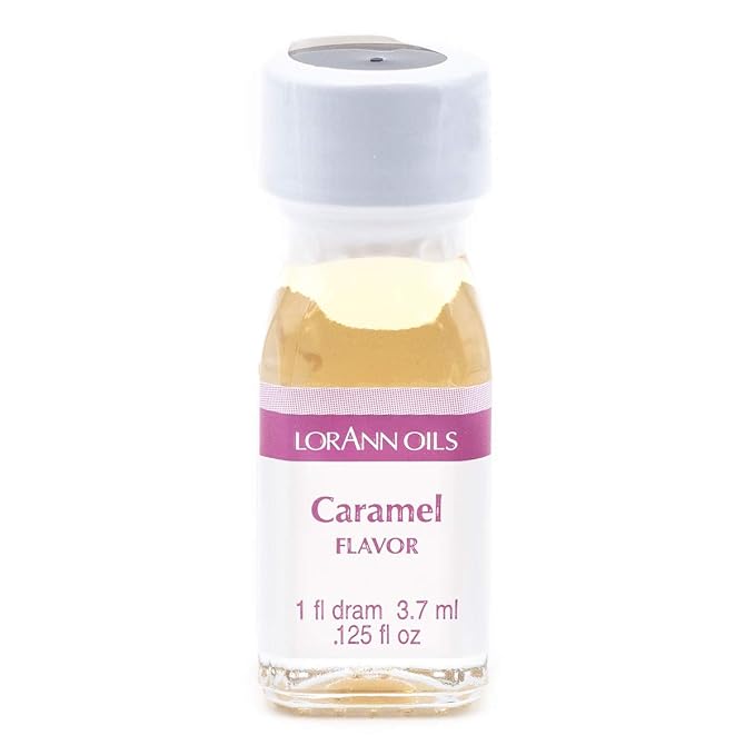 LorAnn Oils Super Strength Flavoring - Used For Candy Making, Flavoring, Baking, Hard Candy, & Flavor Oils - Bold, Natural Flavors 4X Stronger Than Extracts - Caramel, Pack of 2, 0.125 fl oz