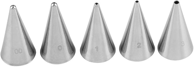 FantasyDay Cake Decorating Set, 5 Pieces Stainless Steel Icing Piping Nozzles Tips Kit - Christmas Holiday Birthday Anniversary Wedding Cupcakes Cakes Cookies Dessert Candy Pastry DIY Making Tools #5