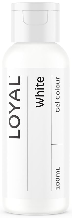 Loyal Gel Food Coloring | Vibrant Color for Buttercream, Fondant, Royal Icing, Gum Paste, Marzipan and Cake Batter | Gel-Based Concentrated Food Dye - 100ml White