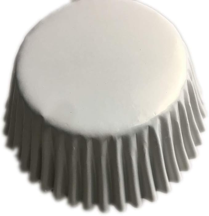 Foil Metallic Paper Muffin Cupcake Liners case Baking Cups100 pcs,Standard Size 2x1.25inch (white foil)