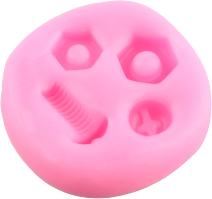 Hand Tools Silicone Mold Construction Tools Fondant Molds Screw Nut Candy Molds For Cake Decorating Cupcake Topper Chocolate Gum Paste Polymer Clay