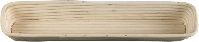 Frieling Sourdough Proofing Basket - 17-Inch x 4-Inch, Brown Rectangular - Natural Cane Bread Making Tools & Sourdough Accessories - Banneton Basket for Bread Baking Supplies