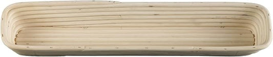 Frieling Sourdough Proofing Basket - 17-Inch x 4-Inch, Brown Rectangular - Natural Cane Bread Making Tools & Sourdough Accessories - Banneton Basket for Bread Baking Supplies