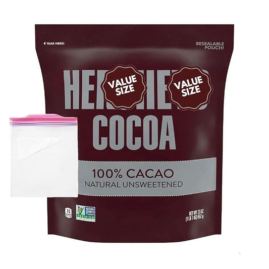 HERSHEE Natural Unsweetened Cocoa Powder, 23 oz. w/A Storage Bag