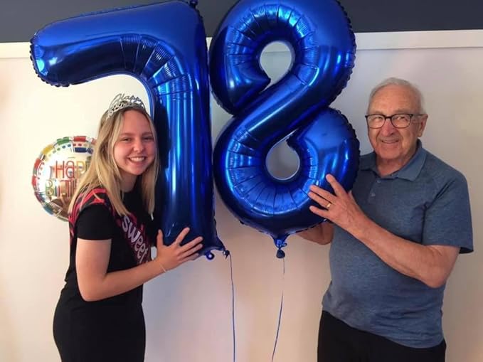 Night Blue 9 Balloon, Number Balloons 40 Inch, 9th Giant Birthday Decorations for Girls, 19th 29th Party Decorations Supplies, Number 9 Balloon