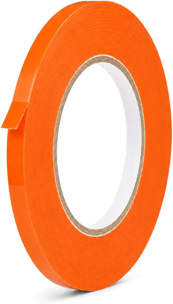 GGR Supplies UPVC-24BS Orange Poly Bag Sealing Tape, 3/8 Inch x 180 Yards, Bag Sealing Tape for Produce, Bakery, Candy, Food Packaging and Inventory Color Coding