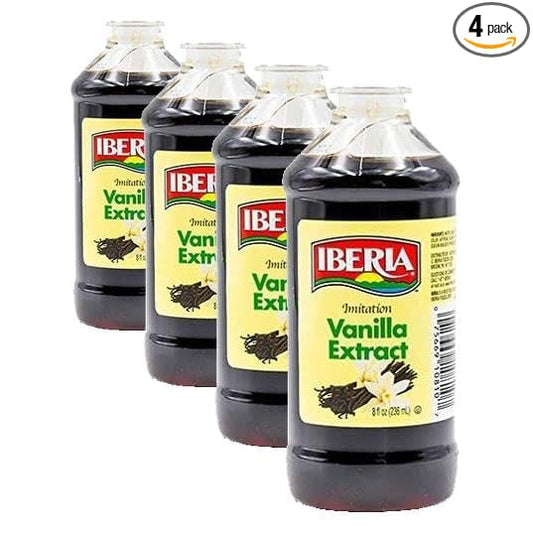 Iberia Imitation Vanilla Extract, 8 Fl Oz (Pack of 4)