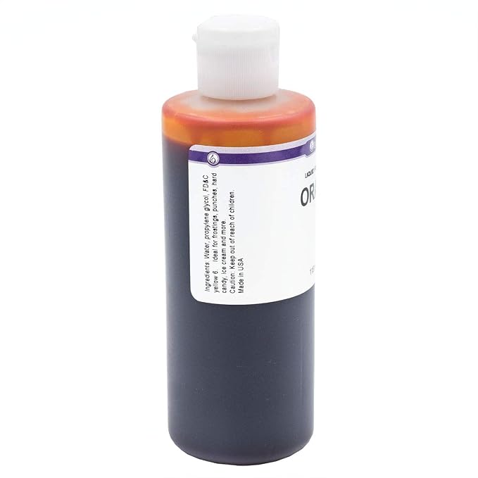 LorAnn Orange Liquid Food Coloring, 4 ounce bottle