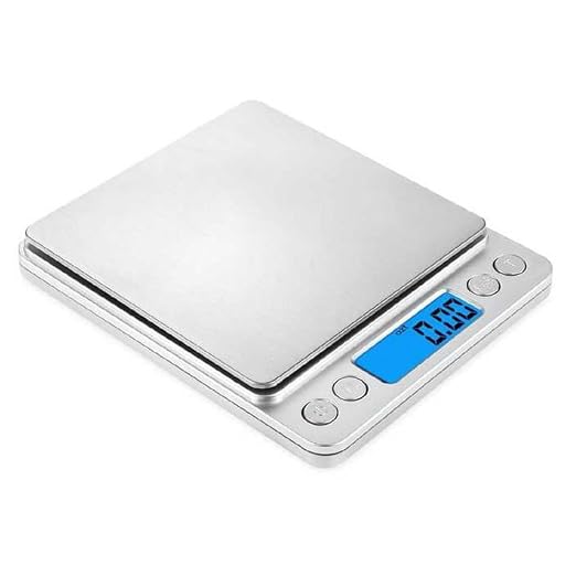 Digital Gram Scale 500g 0.01g Food Scale High Precision Kitchen Scale Multifunctional Stainless Steel Pocket Scale with Back-Lit LCD Display Tare PCS Features Silver