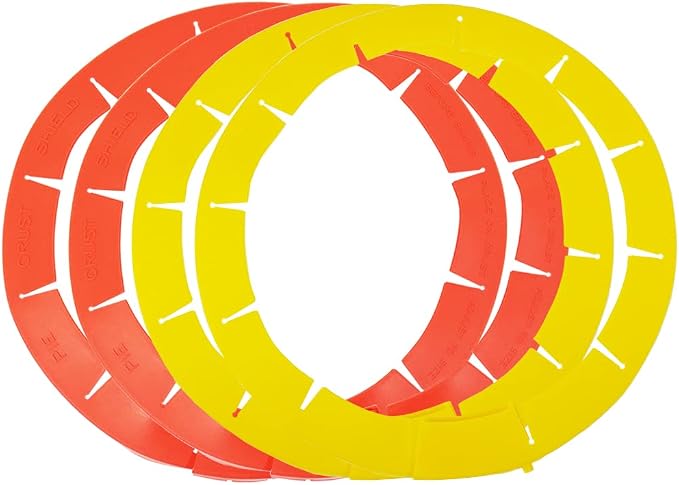 Adjustable Pie Crust Shield Protector Pie Edge Protector Tools Round Silicone Baking Cake Pizza Cover BPA-Free for Halloween Christmas Baking Fits 8-11.5 Inches Pie