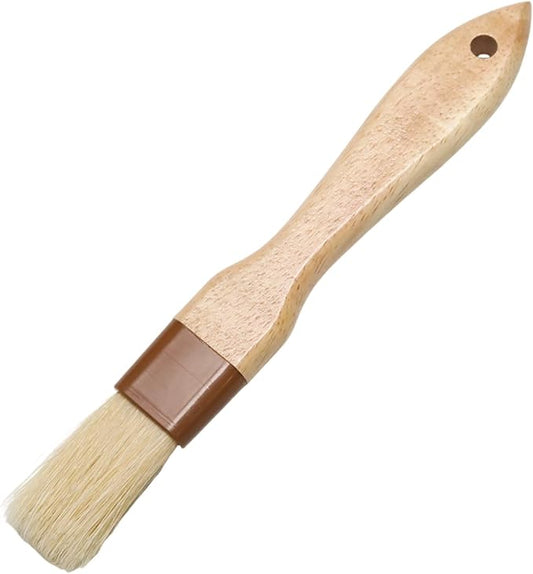 1 Inch Pastry Brushes for Baking, Natural Bristle Basting Brush, Kitchen Oil Brushes for Cooking, BBQ Sauce, Butter(1 Inch)