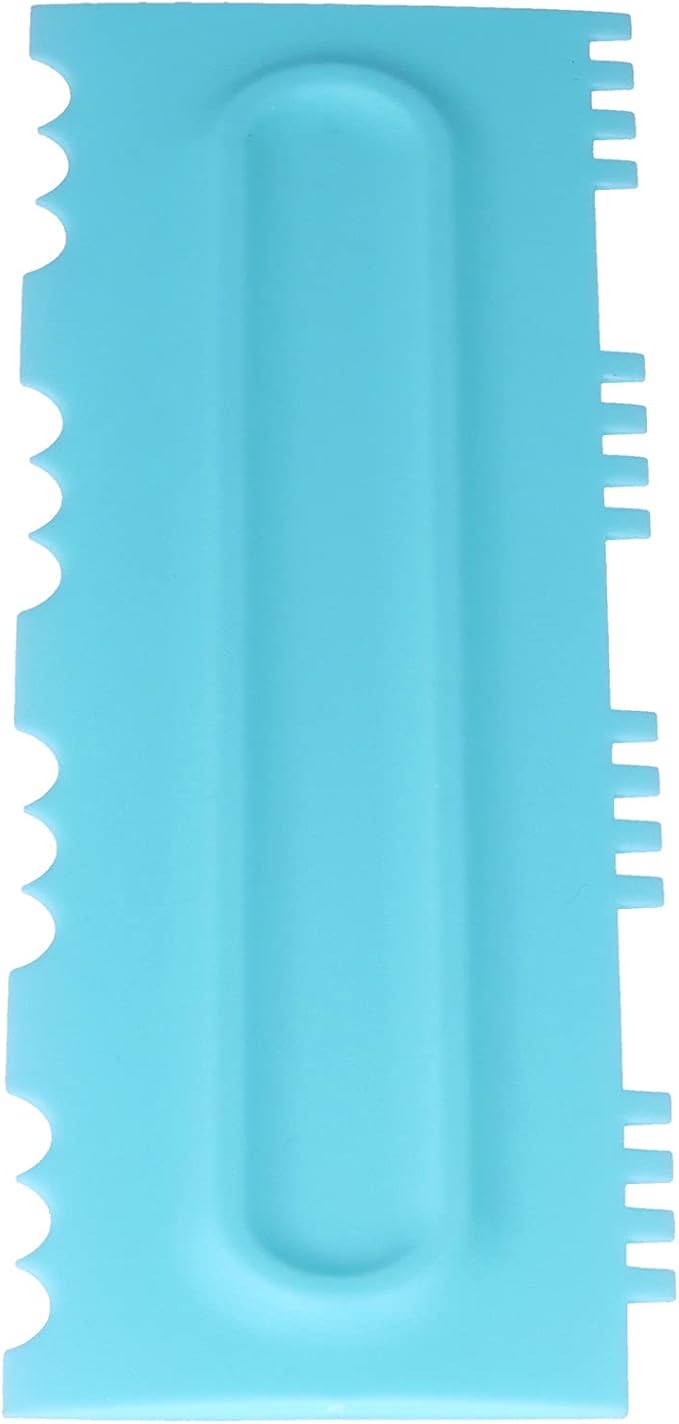 EVGATSAUTO DIY Cream Scraper Combs Fondant Cake Pattern Modeling Tool, Cake Decorating Comb for Home Kitchen Bakery
