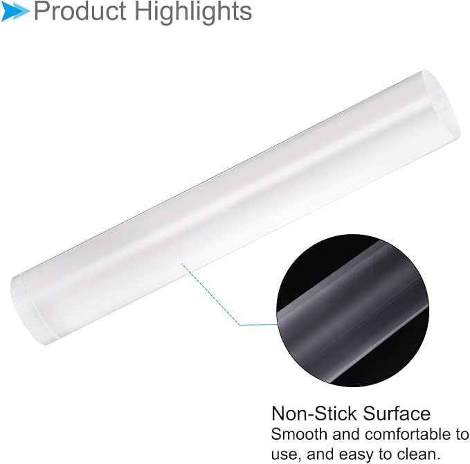 Acrylic Clay Roller, 6 Inch Length 1 Inch Dia., Acrylic Non-Stick Rolling Pin Roller Transparent - (Applications: for Shaping Sculpting)
