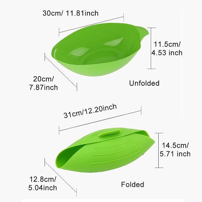 Silicone Bread Bowl,Bread Maker Mold for Baking Bread,Flexible Soft Loaf Pan for Homemade Bread Sourdough,Bakeware Tool for Baking,Easy to Mix,Proof and Bake (Green)